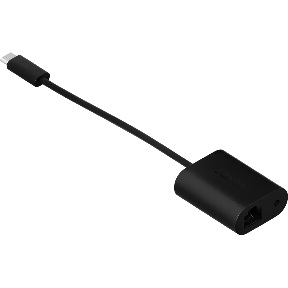 Adaptador USB-C a Ethernet y conector de audio de 3,5 mm para Sonos Era 100, Era 300 y Move 2 – Negro